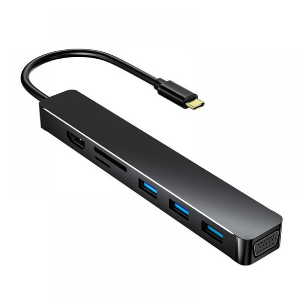 USB Hub 3.0 Multi-Function Hub 7-in-1 Double-Head Type-C PD Charging Light Hint Plug and Play Rapid Transmission USB3.02 TF Card Slot SD Card Slot USB Hub 3.0 Multi-Function Hub 7-in-1 Double-Head Type-C PD Charging Light Hint Plug and Play Rapid Transmission USB3.02 TF Card Slot SD Card Slot